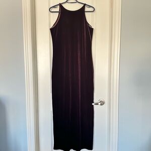 Vintage 90’s Burgundy Velvet Maxi Dress